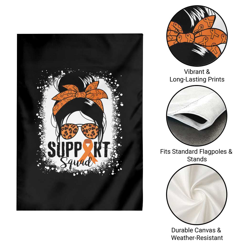 Multiple Sclerosis Awareness Garden Flag Orange Ribbon Support Squad Messy Bun TS10 Print Your Wear