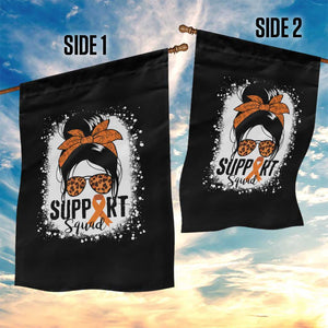 Multiple Sclerosis Awareness Garden Flag Orange Ribbon Support Squad Messy Bun TS10 Print Your Wear