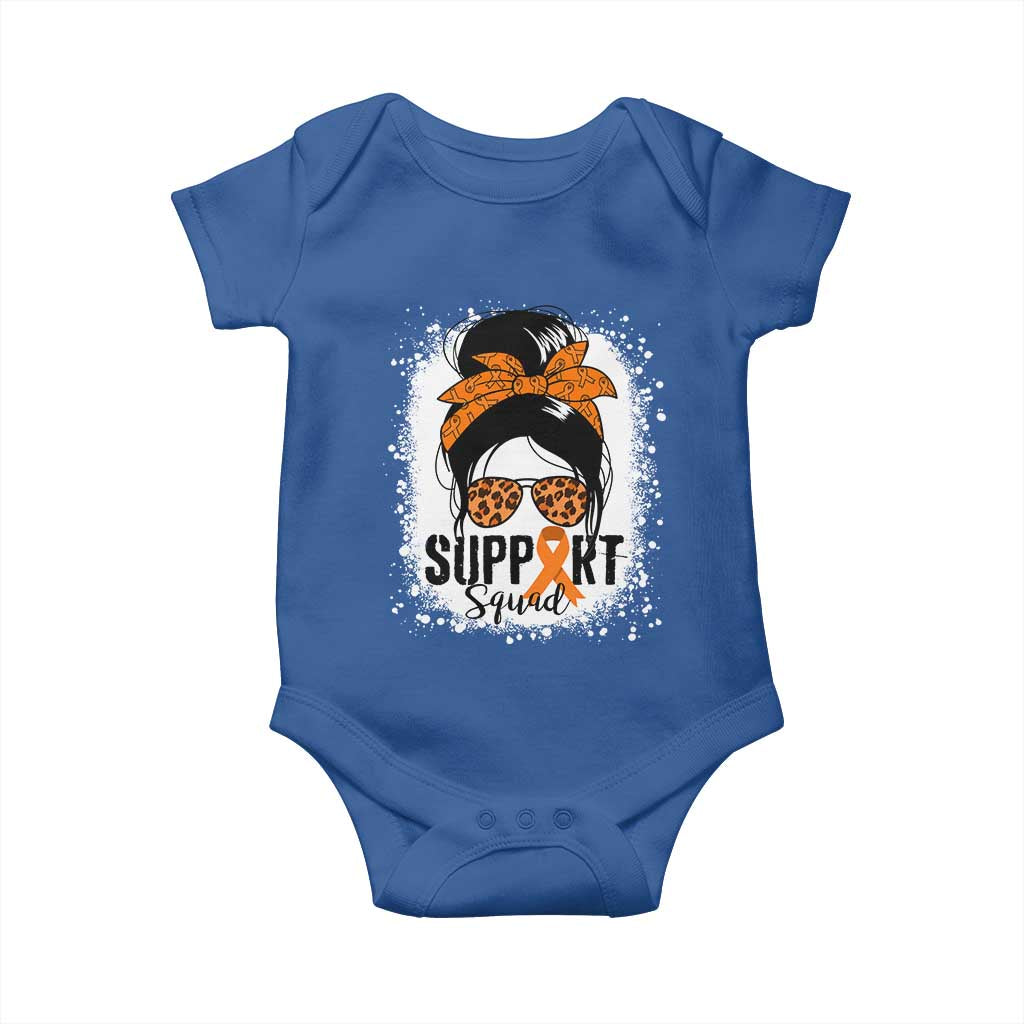 Multiple Sclerosis Awareness Baby Onesie Orange Ribbon Support Squad Messy Bun TS10 Royal Blue Print Your Wear