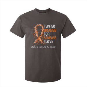 Multiple Sclerosis Awareness T Shirt For Kid Orange Ribbon Wear Orange For Someone I Love TS10 Dark Chocolate Print Your Wear