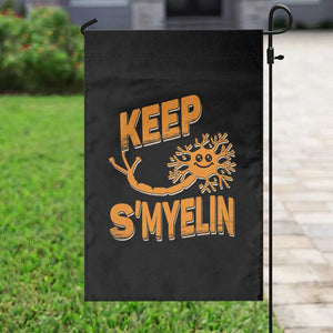 Multiple Sclerosis Awareness Garden Flag Orange Ribbon Keep S'Myelin MS Warrior TS10 Print Your Wear