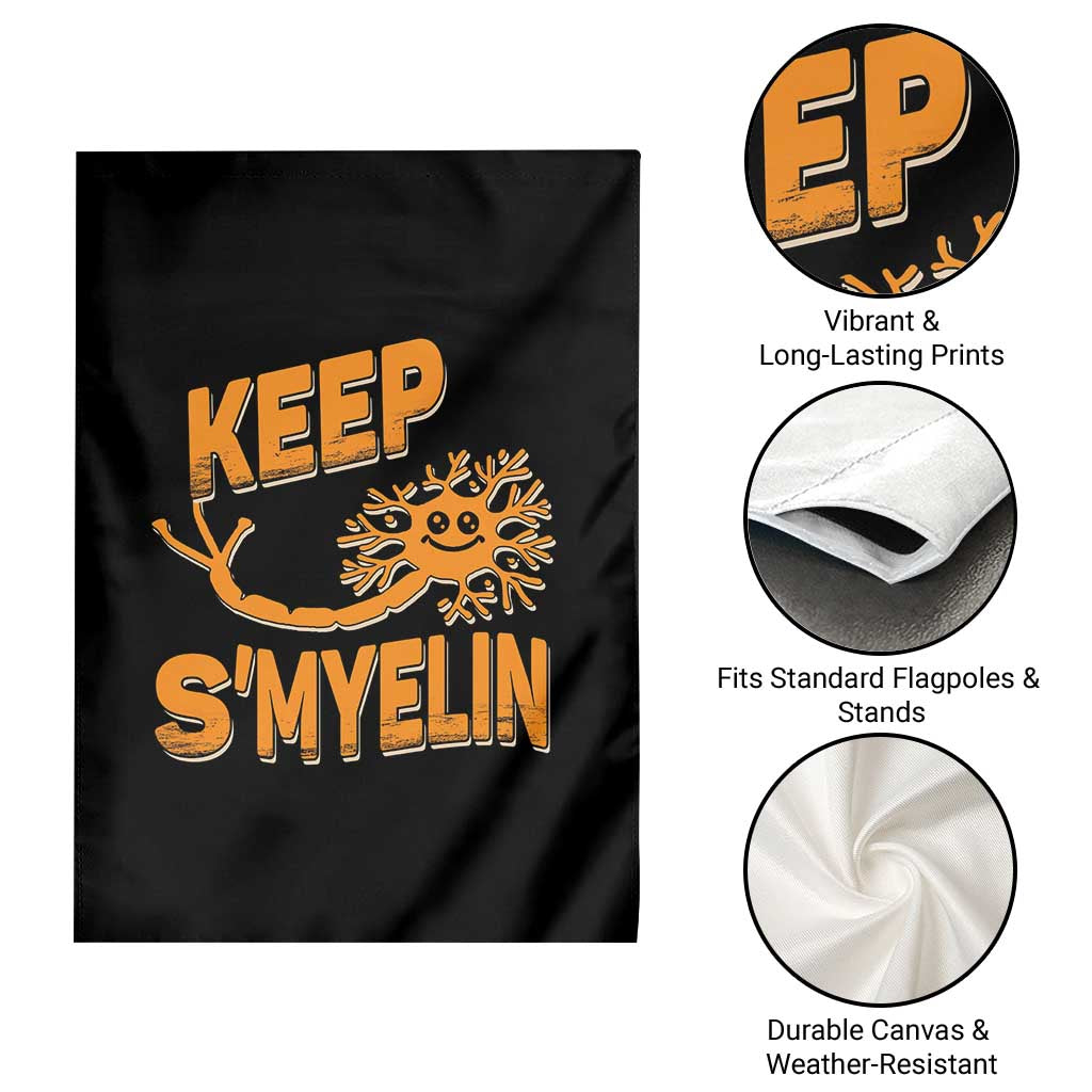 Multiple Sclerosis Awareness Garden Flag Orange Ribbon Keep S'Myelin MS Warrior TS10 Print Your Wear