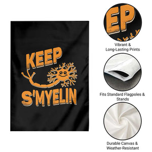 Multiple Sclerosis Awareness Garden Flag Orange Ribbon Keep S'Myelin MS Warrior TS10 Print Your Wear