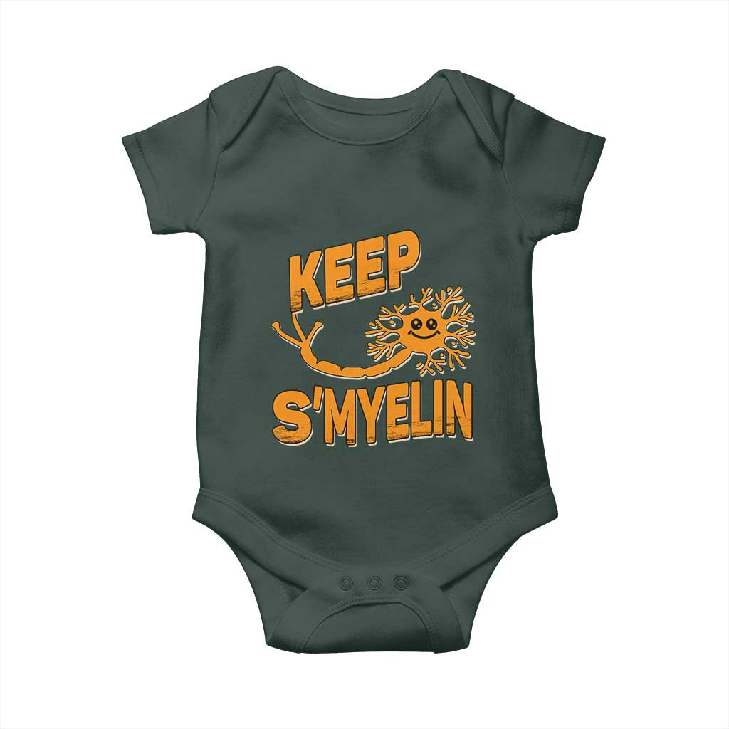 Multiple Sclerosis Awareness Baby Onesie Orange Ribbon Keep S'Myelin MS Warrior TS10 Print Your Wear