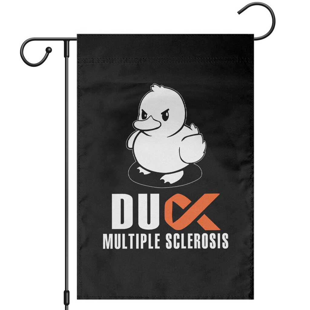 Duck Multiple Sclerosis Awareness Garden Flag Orange Ribbon MS Support Squad TS10 Black Print Your Wear