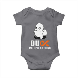 Duck Multiple Sclerosis Awareness Baby Onesie Orange Ribbon MS Support Squad TS10 Charcoal Print Your Wear