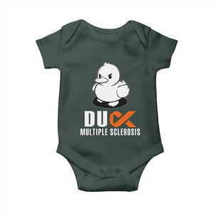 Duck Multiple Sclerosis Awareness Baby Onesie Orange Ribbon MS Support Squad TS10 Print Your Wear