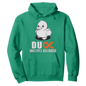 Duck Multiple Sclerosis Awareness Hoodie Orange Ribbon MS Support Squad TS10 Irish Green Print Your Wear