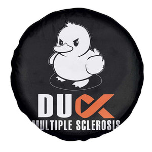 Duck Multiple Sclerosis Awareness Spare Tire Cover Orange Ribbon MS Support Squad TS10 Print Your Wear
