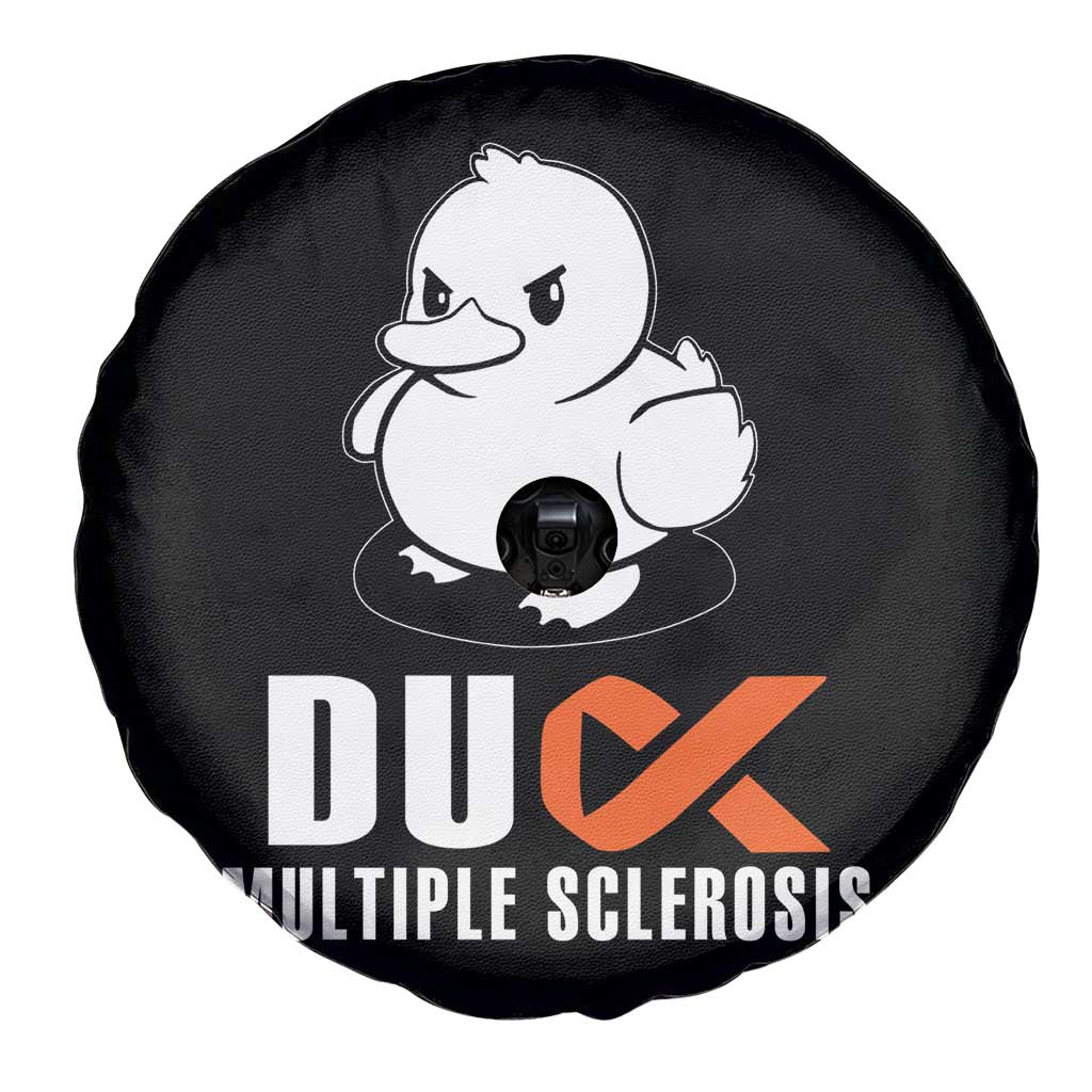 Duck Multiple Sclerosis Awareness Spare Tire Cover Orange Ribbon MS Support Squad TS10 Print Your Wear