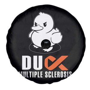 Duck Multiple Sclerosis Awareness Spare Tire Cover Orange Ribbon MS Support Squad TS10 Print Your Wear
