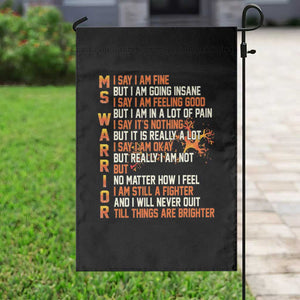 Multiple Sclerosis Awareness Garden Flag Fight MS Orange Ribbon TS10 Print Your Wear
