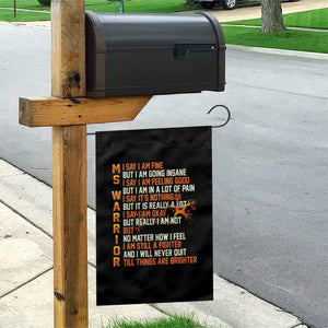 Multiple Sclerosis Awareness Garden Flag Fight MS Orange Ribbon TS10 Print Your Wear