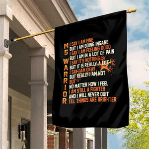 Multiple Sclerosis Awareness Garden Flag Fight MS Orange Ribbon TS10 Print Your Wear