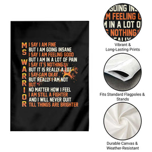 Multiple Sclerosis Awareness Garden Flag Fight MS Orange Ribbon TS10 Print Your Wear
