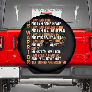 Multiple Sclerosis Awareness Spare Tire Cover Fight MS Orange Ribbon TS10 Black Print Your Wear