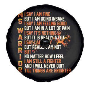 Multiple Sclerosis Awareness Spare Tire Cover Fight MS Orange Ribbon TS10 Print Your Wear