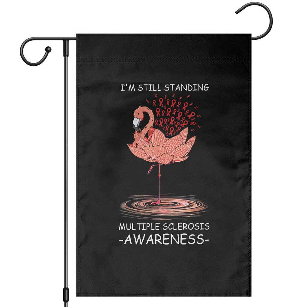 Multiple Sclerosis Survivor Garden Flag Fight MS Orange Ribbon TS10 Black Print Your Wear