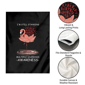 Multiple Sclerosis Survivor Garden Flag Fight MS Orange Ribbon TS10 Print Your Wear