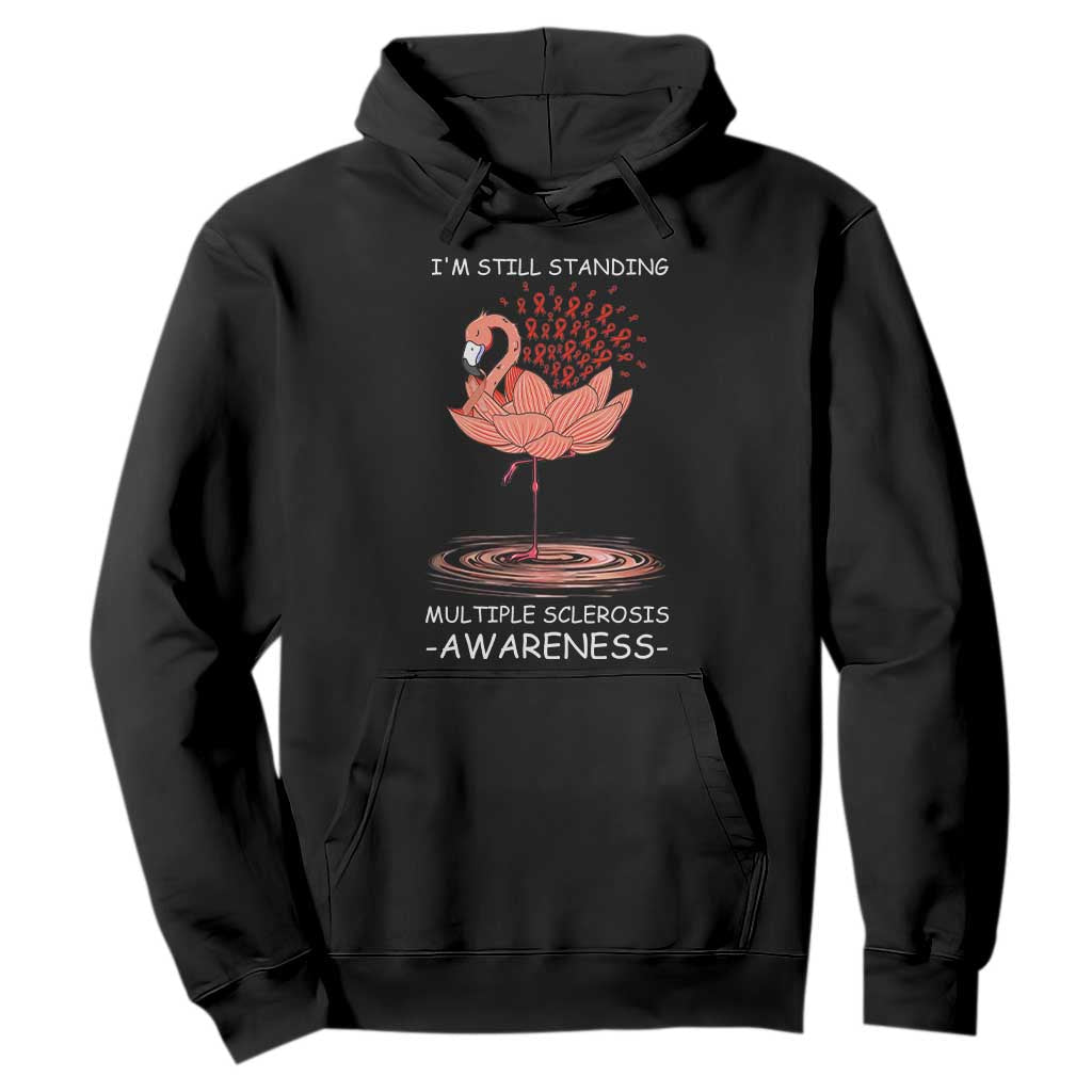 Multiple Sclerosis Survivor Hoodie Fight MS Orange Ribbon TS10 Black Print Your Wear
