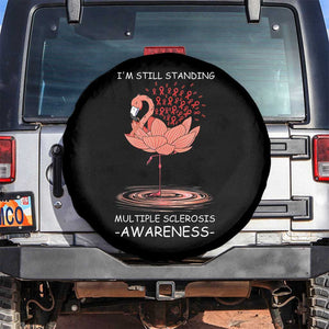 Multiple Sclerosis Survivor Spare Tire Cover Fight MS Orange Ribbon TS10 No hole Black Print Your Wear