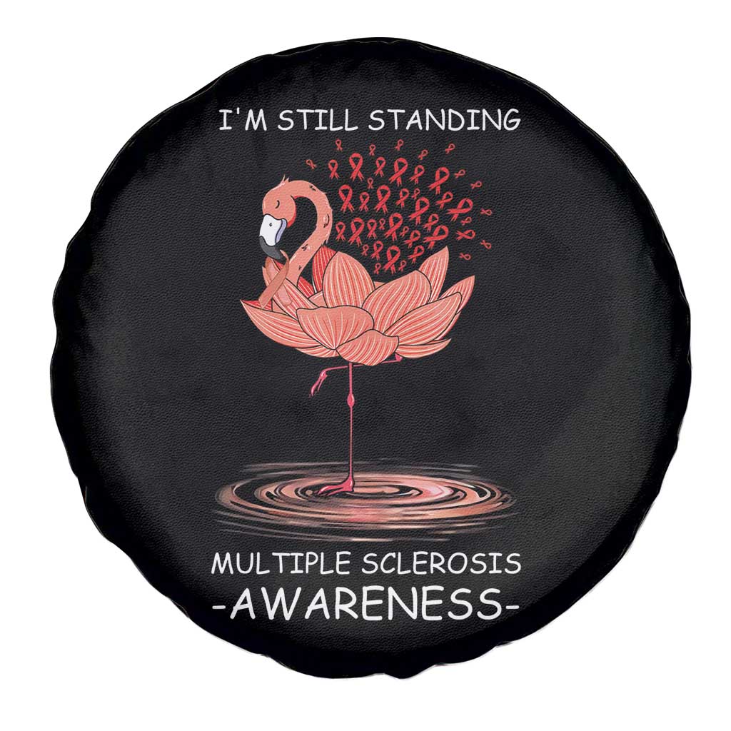 Multiple Sclerosis Survivor Spare Tire Cover Fight MS Orange Ribbon TS10 Print Your Wear