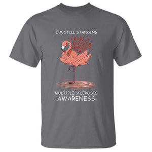Multiple Sclerosis Survivor T Shirt Fight MS Orange Ribbon TS10 Charcoal Print Your Wear