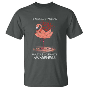 Multiple Sclerosis Survivor T Shirt Fight MS Orange Ribbon TS10 Dark Heather Print Your Wear