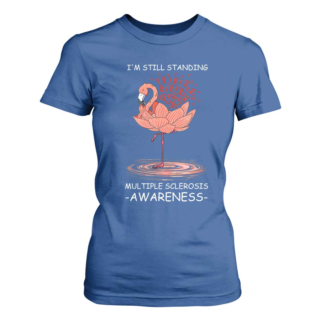 Multiple Sclerosis Survivor T Shirt For Women Fight MS Orange Ribbon TS10 Royal Blue Print Your Wear