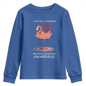 Multiple Sclerosis Survivor Youth Sweatshirt Fight MS Orange Ribbon TS10 Royal Blue Print Your Wear