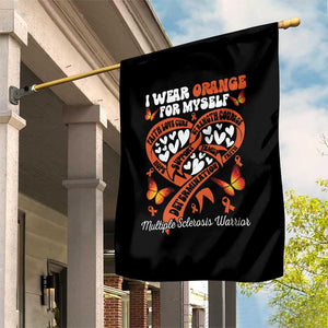 Multiple Sclerosis Awareness Garden Flag I Wear Orange For Myself MS Warrior TS10 Print Your Wear