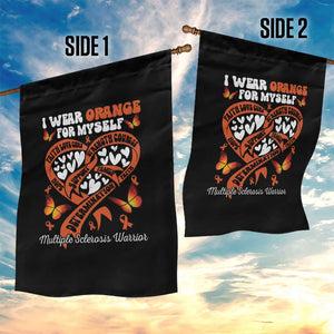 Multiple Sclerosis Awareness Garden Flag I Wear Orange For Myself MS Warrior TS10 Print Your Wear
