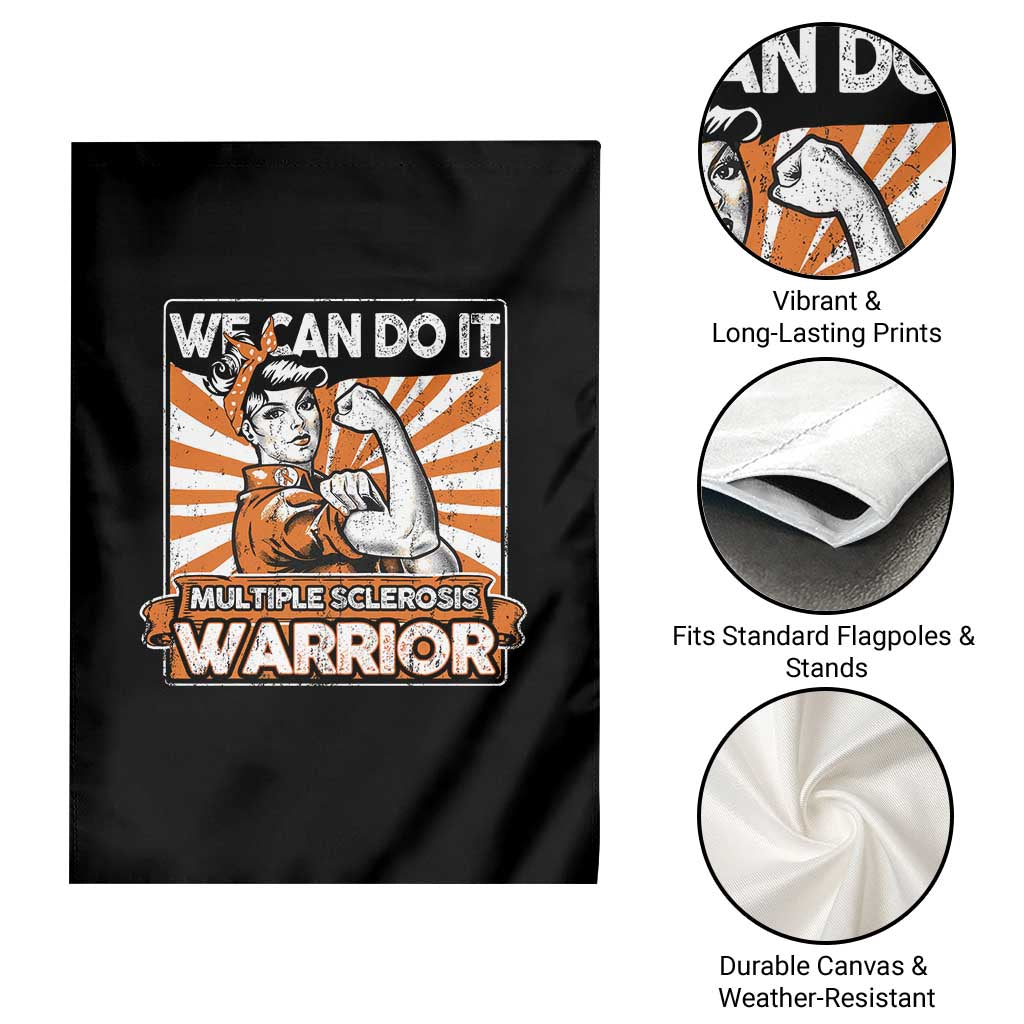 Multiple Sclerosis Awareness Garden Flag Orange Ribbon MS Warrior Support Squad TS10 Print Your Wear
