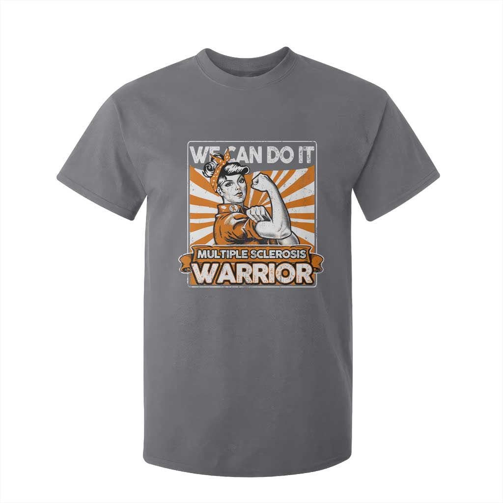 Multiple Sclerosis Awareness T Shirt For Kid Orange Ribbon MS Warrior Support Squad TS10 Charcoal Print Your Wear