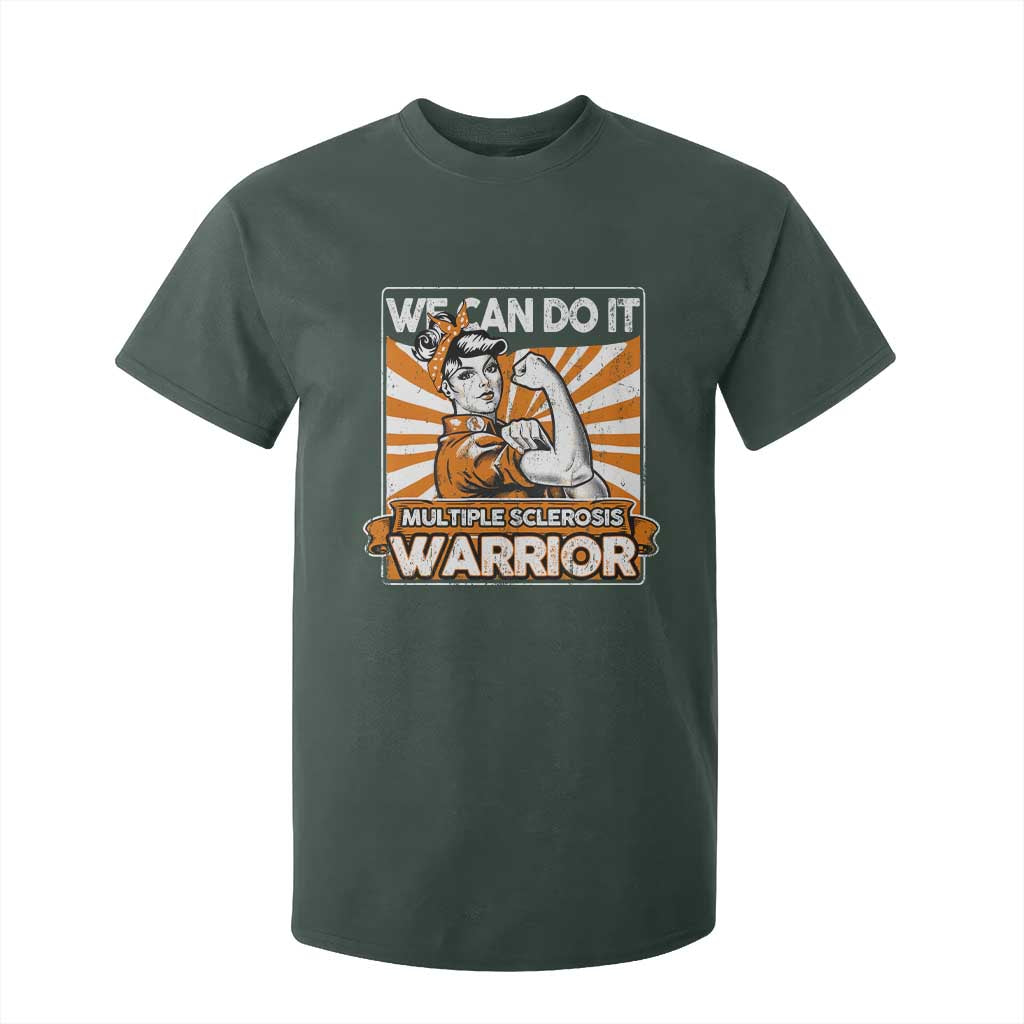 Multiple Sclerosis Awareness T Shirt For Kid Orange Ribbon MS Warrior Support Squad TS10 Dark Forest Green Print Your Wear