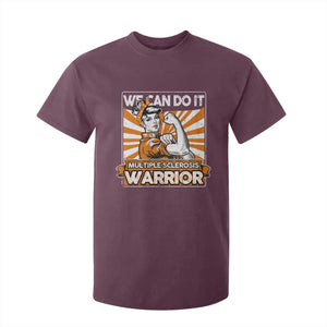 Multiple Sclerosis Awareness T Shirt For Kid Orange Ribbon MS Warrior Support Squad TS10 Maroon Print Your Wear