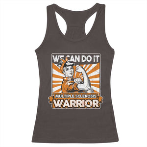Multiple Sclerosis Awareness Racerback Tank Top Orange Ribbon MS Warrior Support Squad TS10 Dark Chocolate Print Your Wear