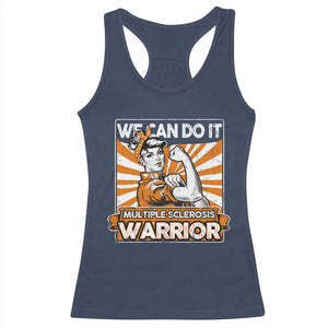 Multiple Sclerosis Awareness Racerback Tank Top Orange Ribbon MS Warrior Support Squad TS10 Navy Print Your Wear