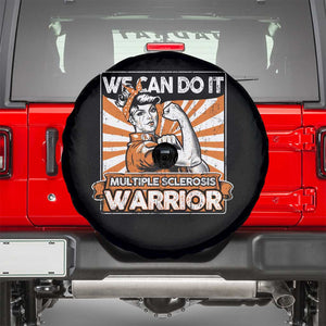 Multiple Sclerosis Awareness Spare Tire Cover Orange Ribbon MS Warrior Support Squad TS10 Black Print Your Wear