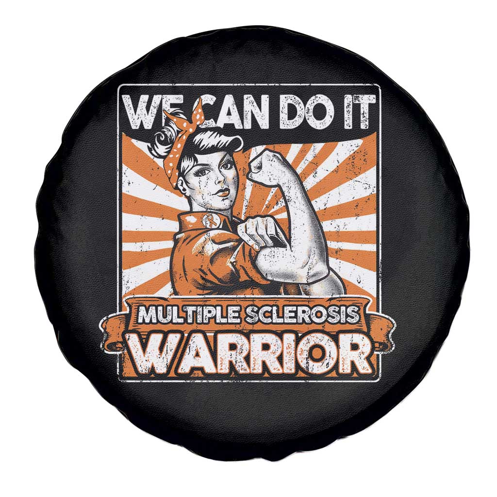 Multiple Sclerosis Awareness Spare Tire Cover Orange Ribbon MS Warrior Support Squad TS10 Print Your Wear