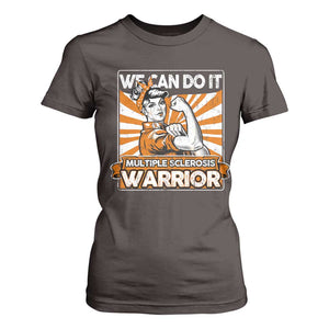 Multiple Sclerosis Awareness T Shirt For Women Orange Ribbon MS Warrior Support Squad TS10 Dark Chocolate Print Your Wear