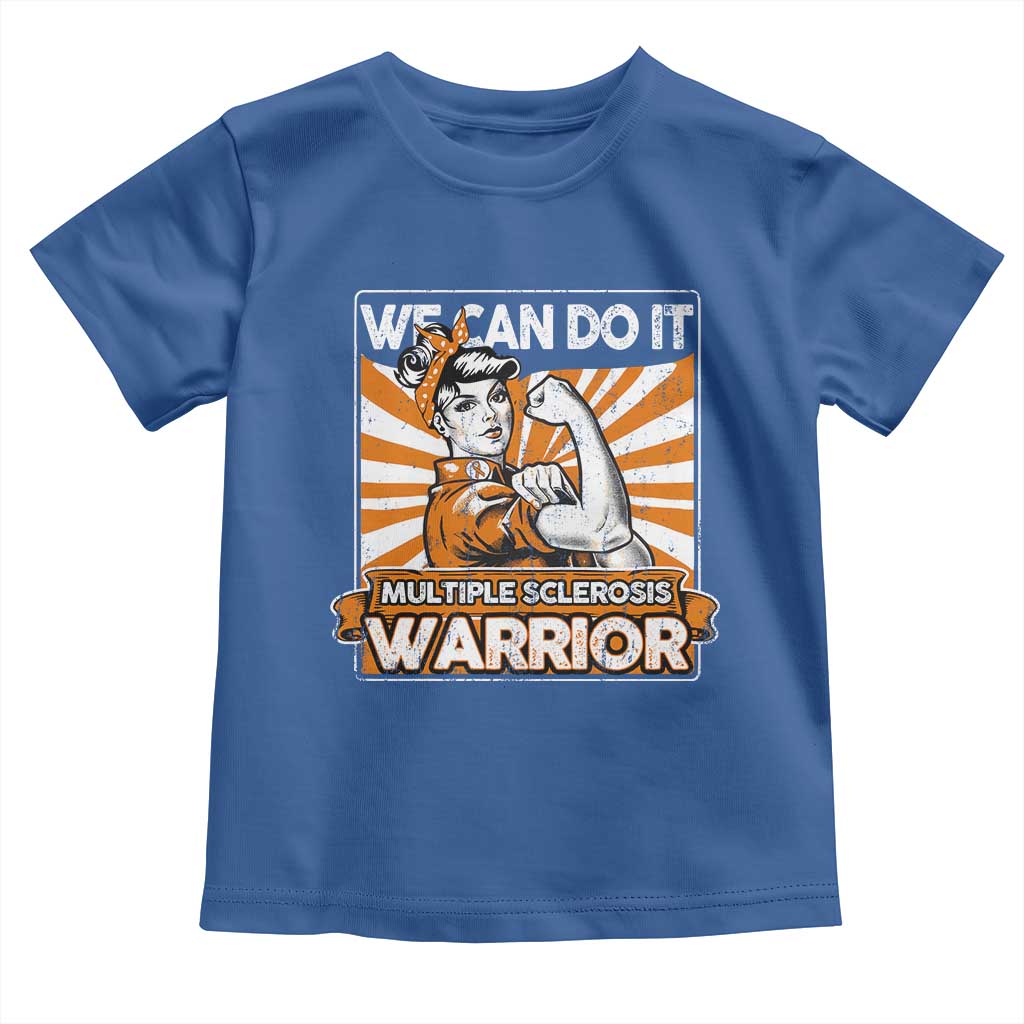 Multiple Sclerosis Awareness Toddler T Shirt Orange Ribbon MS Warrior Support Squad TS10 Royal Blue Print Your Wear