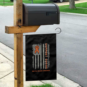 MS Support Squad Garden Flag Orange Ribbon Multiple Sclerosis Awareness USA Flag TS10 Print Your Wear