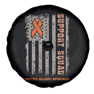 MS Support Squad Spare Tire Cover Orange Ribbon Multiple Sclerosis Awareness USA Flag TS10 Print Your Wear