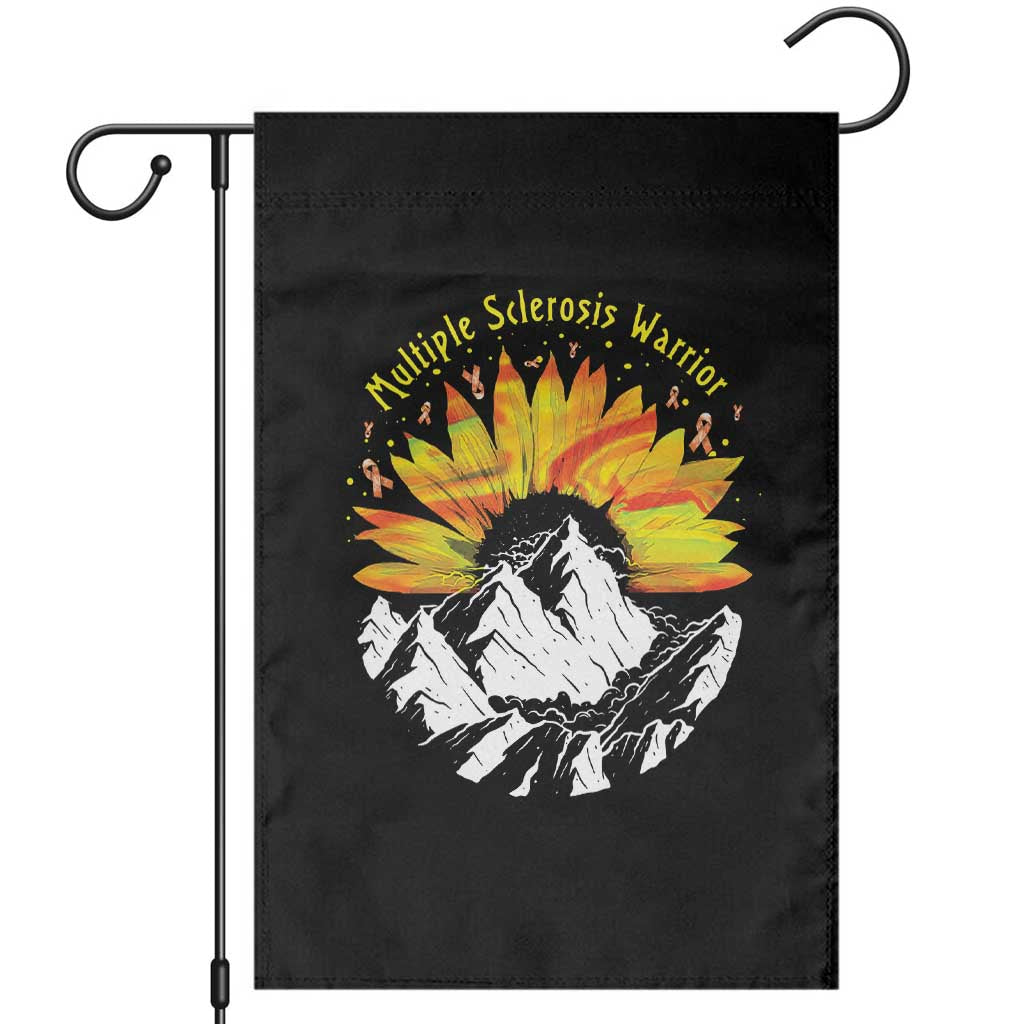 MS Warrior Garden Flag Orange Ribbon Sunflower Multiple Sclerosis Awareness TS10 Black Print Your Wear