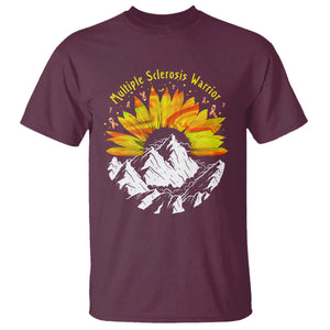 MS Warrior T Shirt Orange Ribbon Sunflower Multiple Sclerosis Awareness TS10 Maroon Print Your Wear