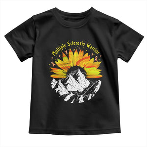 MS Warrior Toddler T Shirt Orange Ribbon Sunflower Multiple Sclerosis Awareness TS10 Black Print Your Wear