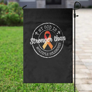 MS Awareness Garden Flag Orange Ribbon God Stronger MS TS10 Print Your Wear