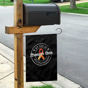 MS Awareness Garden Flag Orange Ribbon God Stronger MS TS10 Print Your Wear