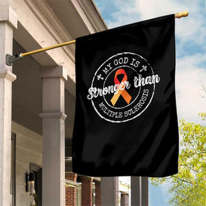 MS Awareness Garden Flag Orange Ribbon God Stronger MS TS10 Print Your Wear